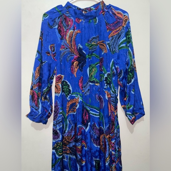Maeve Jessamine Mock Neck Prairie Cottagecore Floral  Maxi Dress NWOT - Picture 7 of 14